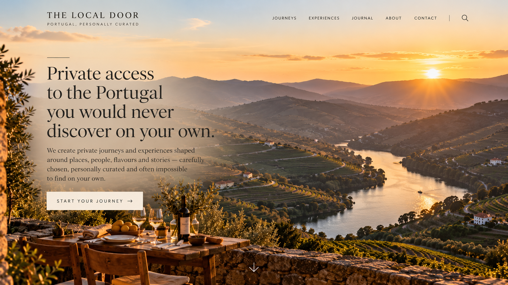Portuguese landscape at sunset